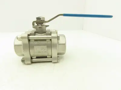 Milwaukee Valve Ball Valve 1-1/2" Socket Weld Stainless Steel CF8M 1000WOG 3-PC