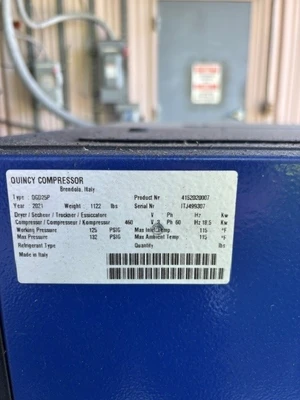 2021 QUINCY QGD-25 AIR COMPRESSORS, ROTARY SCREW/SLIDING VANE | Machinery Network (4)