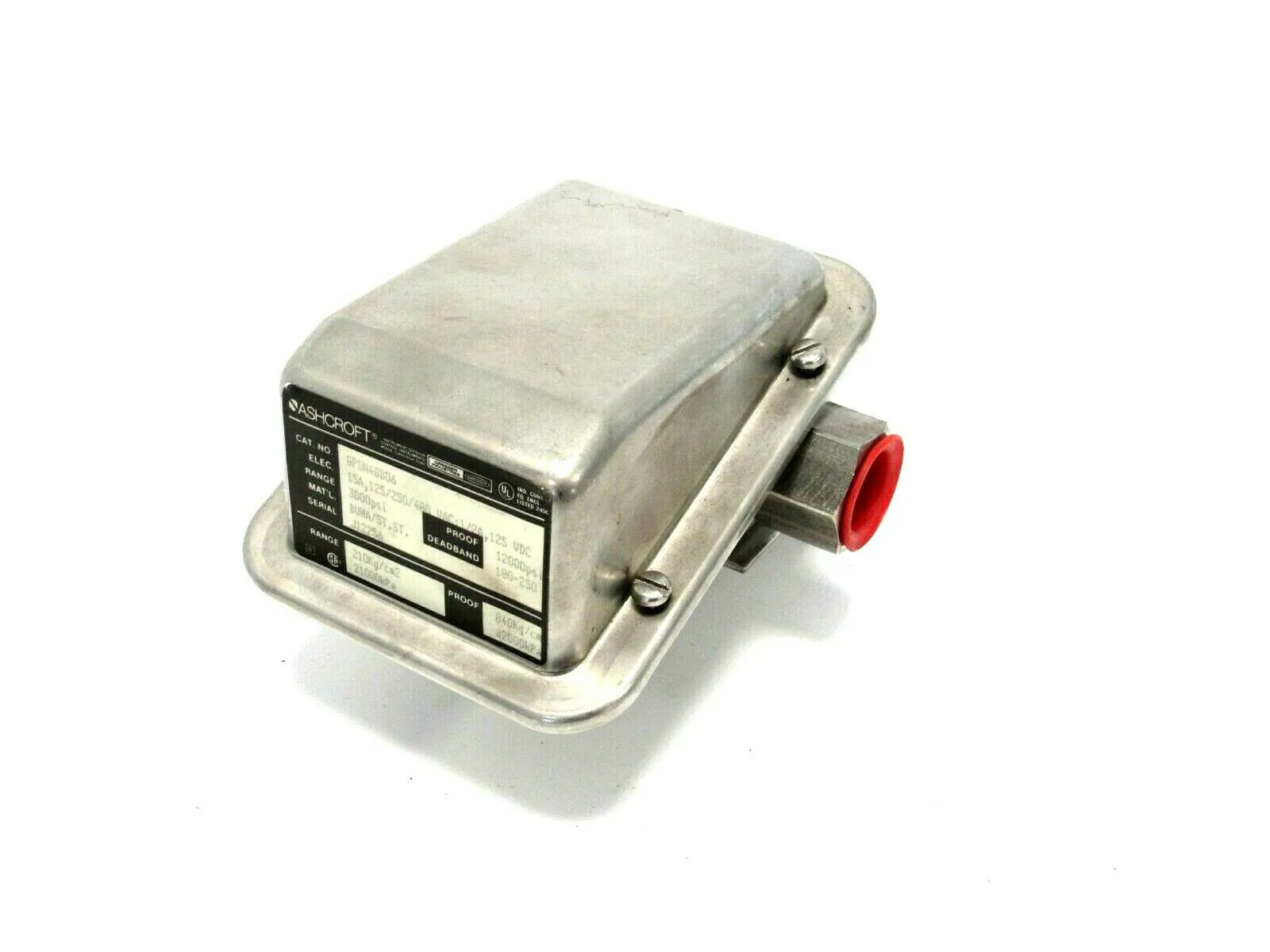 NEW ASHCROFT GPSN4GB06 PRESSURE SWITCH 3000PSI
