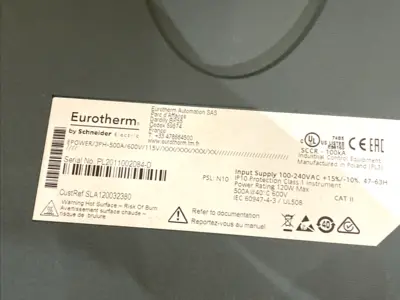 Used Eurotherm Epower 500 AMP SCR Power Controller, Rectifier Transistors Michigan US | Maverick Industrial Sales #1389765