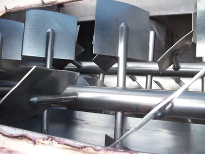2,000L Tatum Forberg Twin Shafted Stainless Steel Mixer 22 kw