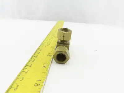 1/2" Tube OD Brass Compression Union Tee Lot Of 5