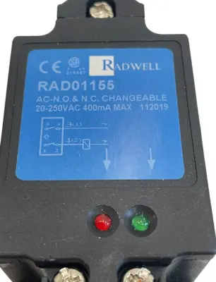 NEW RADWELL RAD01155 PROXIMITY SWITCH NJ-15-U4-W-SUB 20-250VAC