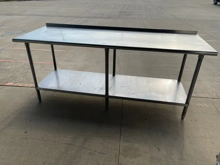 Used Falcon Restaurant Supply Used 84" X 30" Stainless Steel Table - SS343 Food Prep Tables Illinois US | Falcon Restaurant Supply #1374866