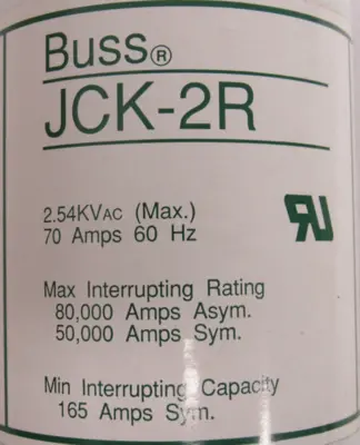 NEW BUSSMANN JCK-2R FUSE 70A JCK2R