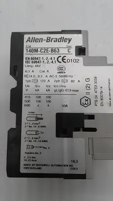 Used ALLEN-BRADLEY ALLEN-BRADLEY 140M-C2E-B63 CIRCUIT BREAKER 4A - 6.3A Circuit Breakers | ND Industrial Surplus #1212096