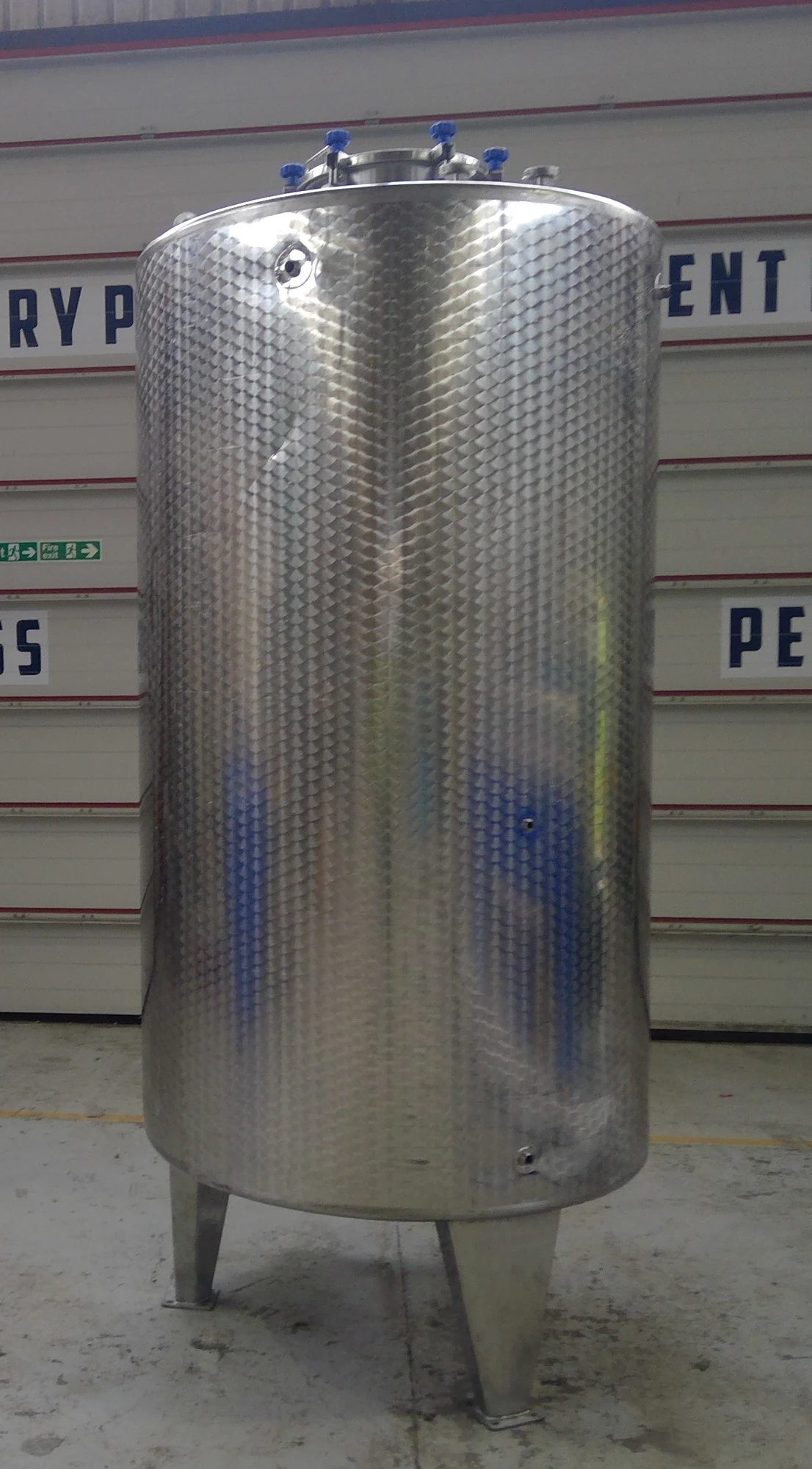 2,000 Litre Stainless Steel Vertical Storage Vessel, 1100mm Dia x 2000mm Straight Side