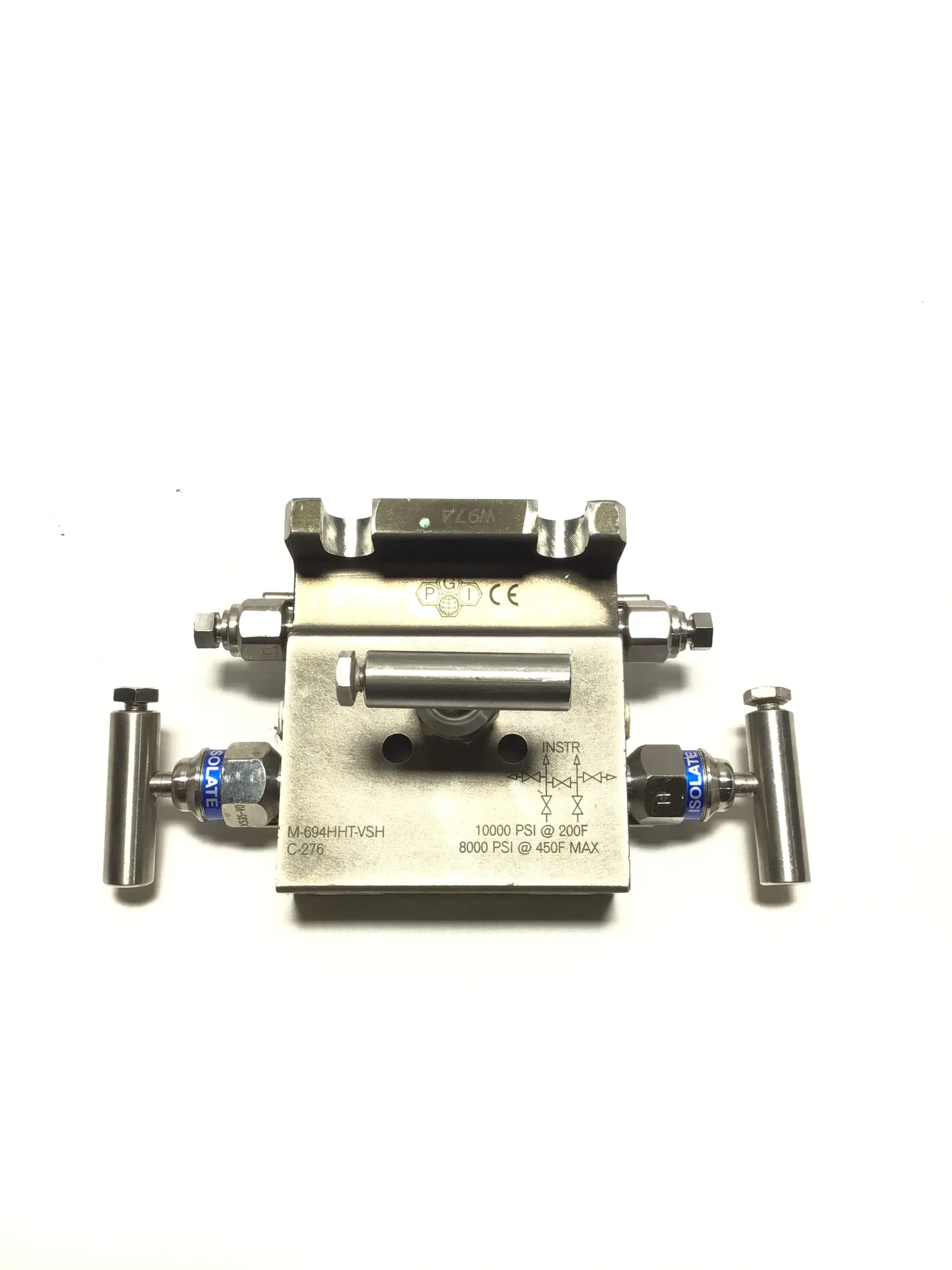 PGI M-694HHT-VSH Valve Fugitive Emissions Manifold Assembly w/Head Duty SS Manifold Bracket