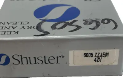 NEW LOT OF 2 SHUSTER 6005 ZZ JEM SINGLE ROW BALL BEARING 6005ZZJEM