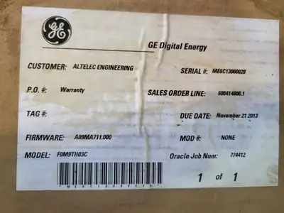 USED 2013 GENERAL ELECTRIC UR 9TH
