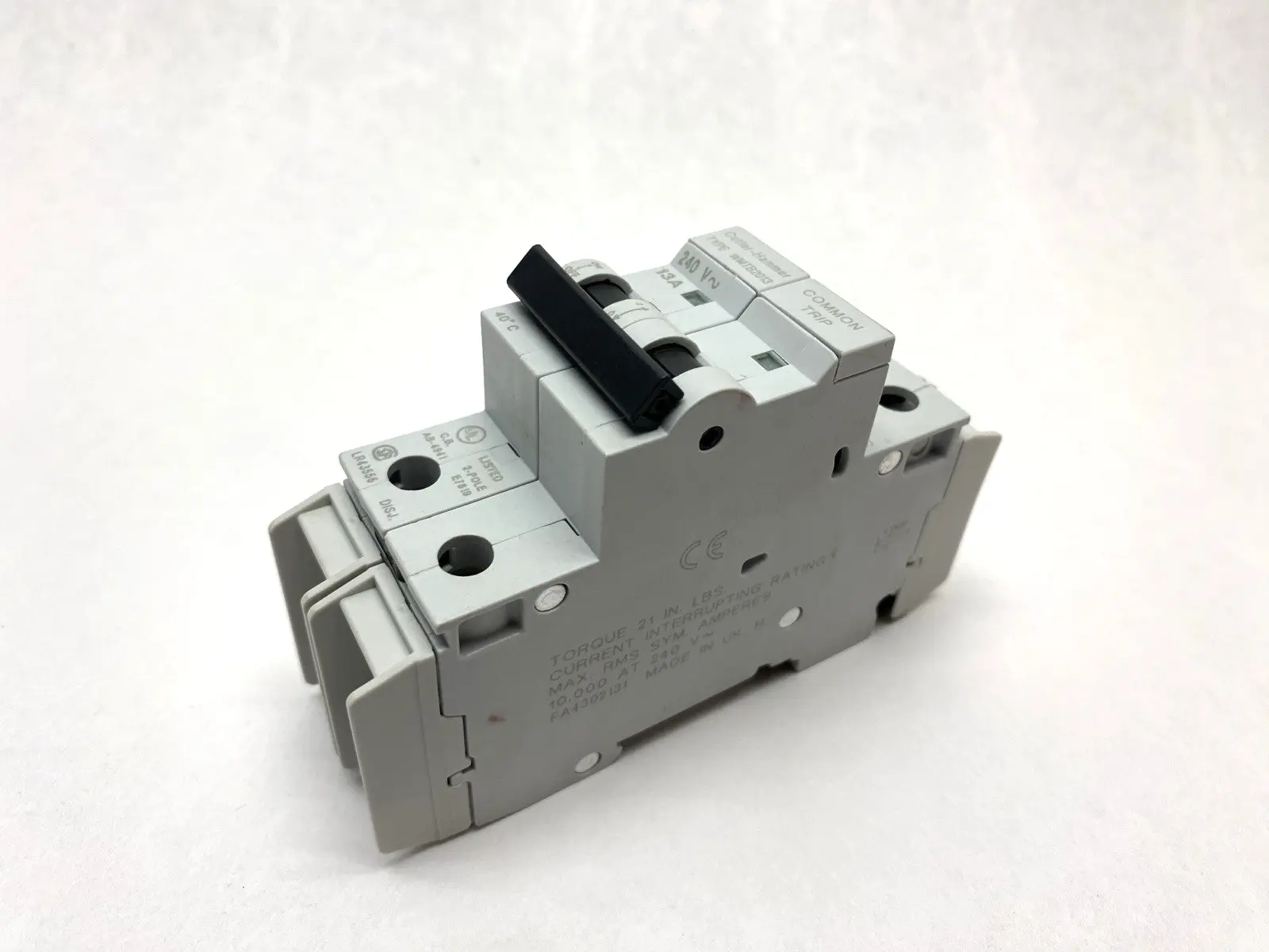 New | in-Stock Cutler-Hammer 240V Breaker, Din Rail Mount 13A Circuit Breakers Michigan US | Maverick Industrial Sales #1486166