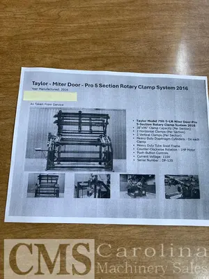 USED 2016 TAYLOR MITER DOOR PRO 5 ROTARY CLAMP