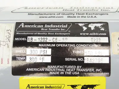 New | in-Stock AMERICAN INDUSTRIAL _UNKNOWN_ Heat Exchangers Indiana US | Arrow Industrial #1365805