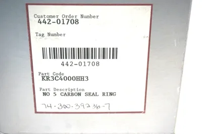 NEW DURAMETALLIC KR3C4000HH3 NO 5 CARBON SEAL RING