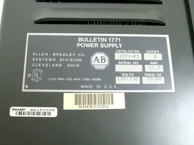 REFURBISHED ALLEN BRADLEY 1771-P2 SER. B POWER SUPPLY 1771P2
