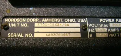 USED 1993 NORDSON 3700-1SK34/DQ