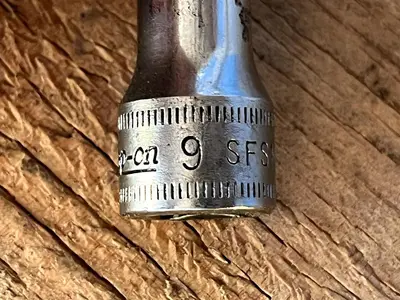 SNAP ON  SFSM9  3/8" Drive 6-Point Metric 9mm Deep Socket  USA