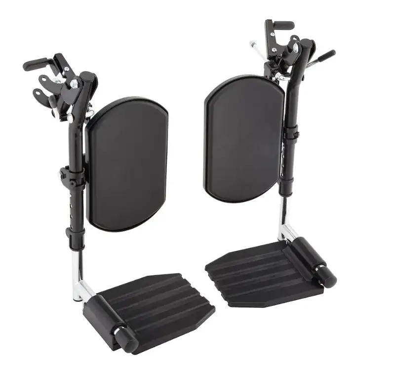 Invacare - Wheelchair Elevating Legrests with Composite Footplates & Non-Padded Calf Support - Black