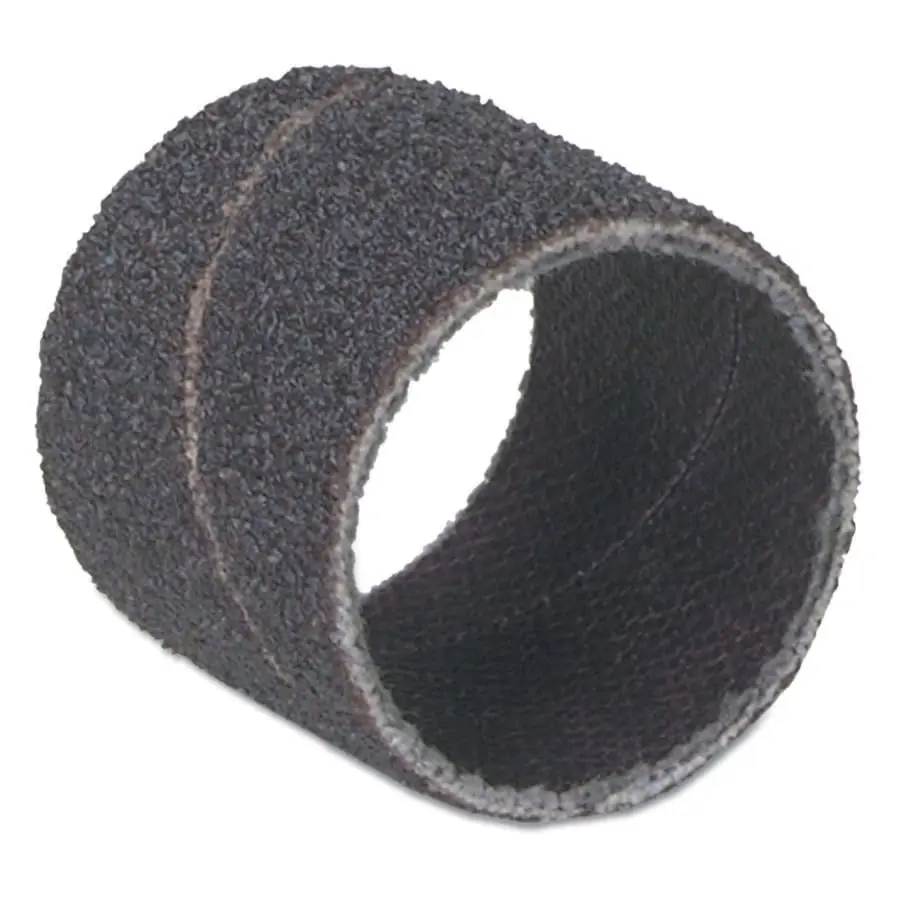 Merit 3/8" x 1" Abrasive Spiral Wound Bands 36 Grit Aluminum Oxide 100 Pack