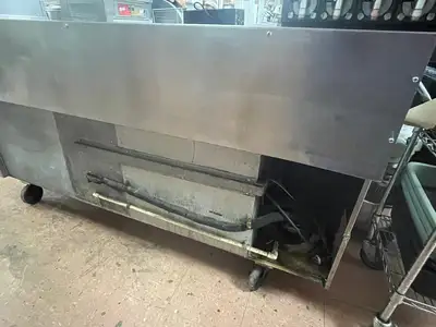 Used Randell Used 72" Randell 9235-32 Stainless 2 Door Worktop Refrigerator with Casters 120V Worktop Refrigerators Illinois US | Falcon Restaurant Supply #1375730