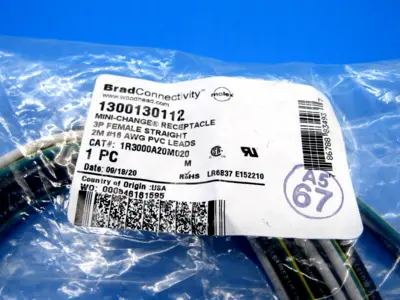 NEW LOT OF 8 MOLEX WOODHEAD 1R3000A20M020 MINI-CHANGE RECEPTACLE 1300130112