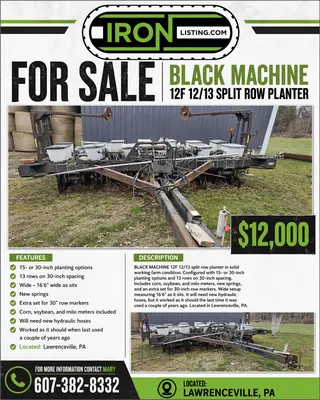 BLACK MACHINE 12F Planters | Iron Listing (80)