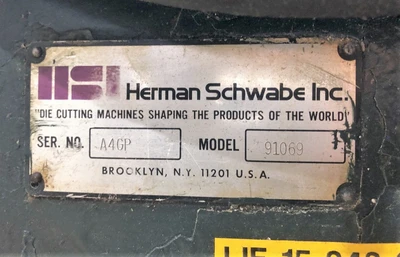 USED 1983 HERMAN SCHWABE HERMAN SCHWABE 91069 PRESS