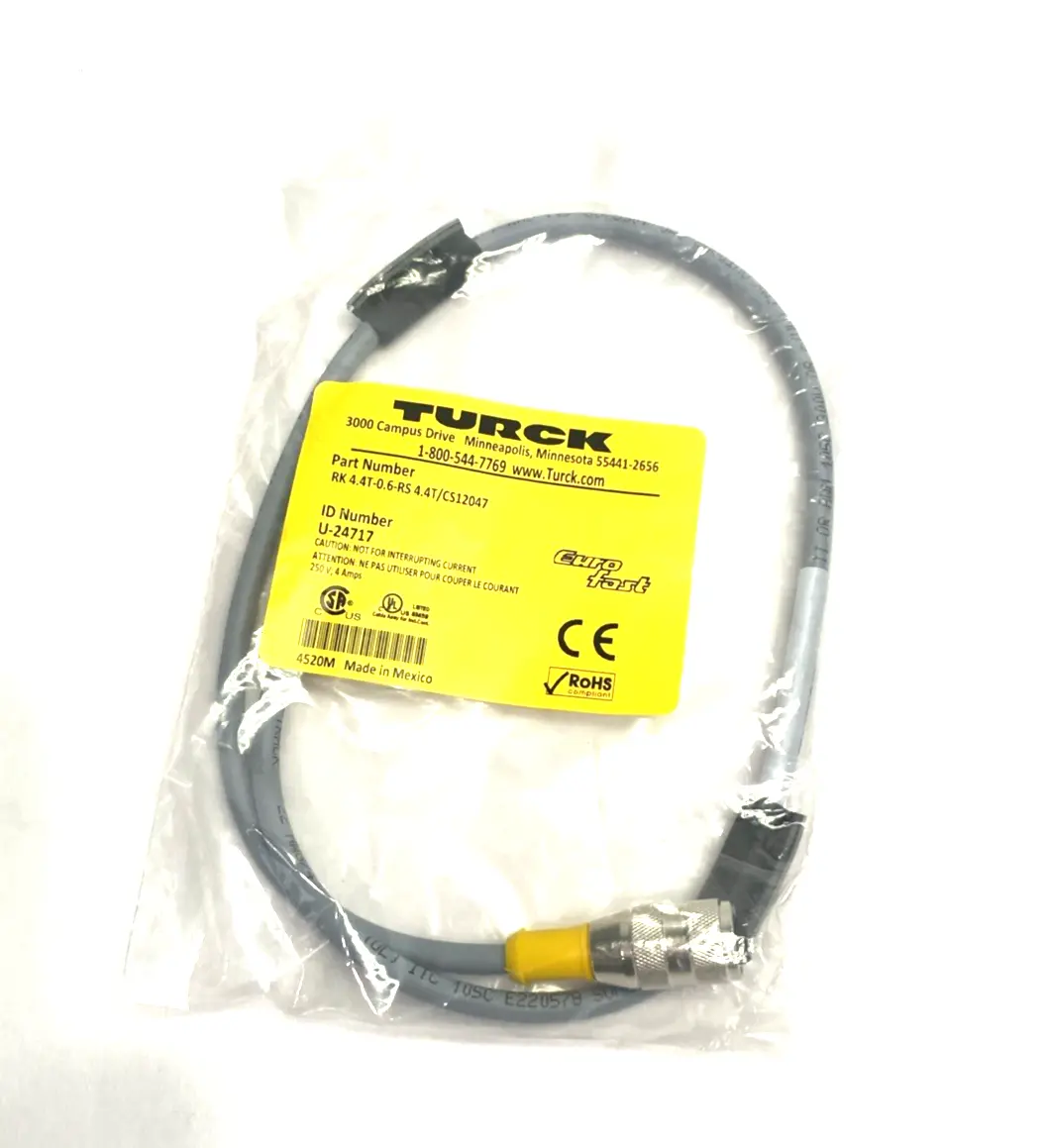 New | in-Stock Turck Eurofast Double Ended Cordset U-24717 Misc Electrical & Power Parts Michigan US | Maverick Industrial Sales #1391510