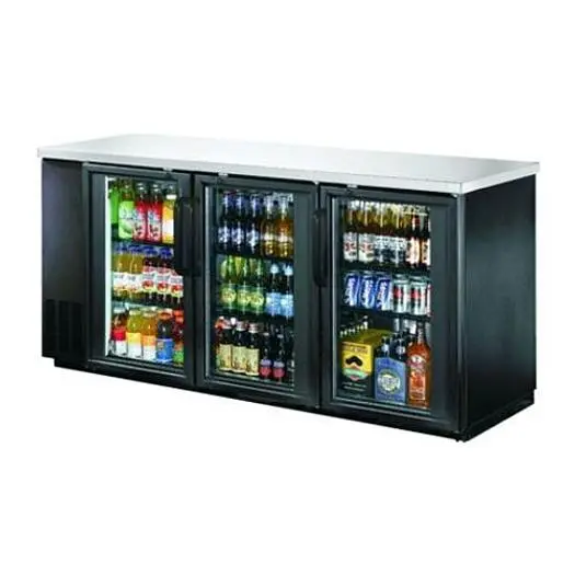 NEW AIRE 90″ 3 Door Glass Back Bar Refrigerator