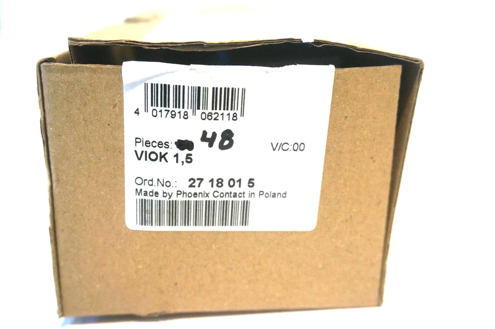 48 NEW PHOENIX CONTACTS VIOK 1.5 TERMINAL BLOCKS VIOK15