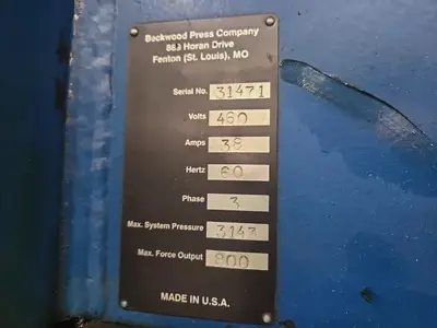 Used BECKWOOD 8003038 Hydraulic Presses Ohio US | HGR 24 #1496341