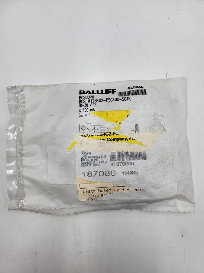 New | in-Stock BALLUFF BALLUFF PROXIMITY SENSOR BCS00P0 187080 IN BAG Proximity Sensors | ND Industrial Surplus #1225331