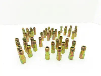 3/8" Tube OD x 5/8" UNF  Steel Inverted 45° Flare Fitting Long Nut  - Lot of 50