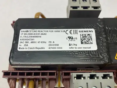USED SIEMENS SINAMICS LINE REACTOR FOR 16KW SLM