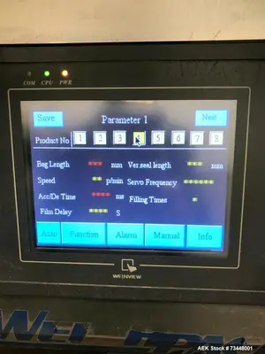 Used Weighpack Vertek Jr. VFFS Machine with Combiscale – Pillow Pouch, Gas Flush, 30 CPM