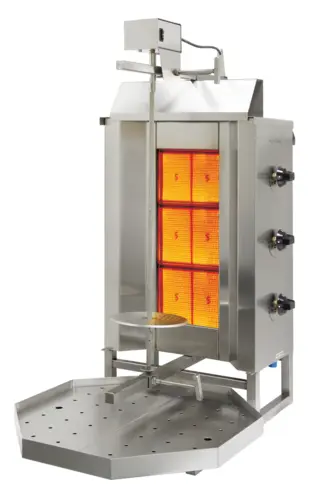 Eurodib VGB3 Gyro Machine W/ 88 Lb Capacity - Stainless Steel, Convertible