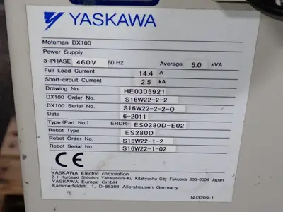 Used YASKAWA ELECTRIC CORPORATION MOTOMAN DX100 Robots Ohio US | HGR 24 #867290