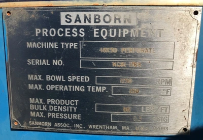 (2) ATM/De Laval Mark III 48 x 30 perforate basket centrifuges, 316SS.