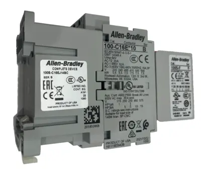 ALLEN BRADLEY 100S-C16EJ14BC SAFETY CONTACTOR SER. B 100SC16EJ14BC NEW, SURPLUS