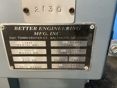 Used 1997 BETTER ENGINEERING MFG. INC. F3000P Parts Washers Ohio US | HGR 24 #1279369