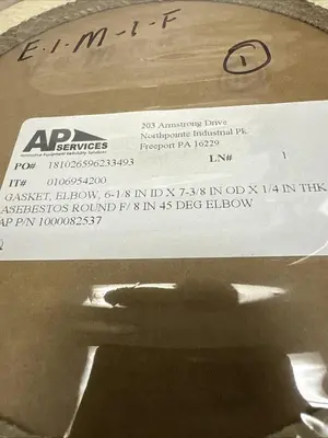 AP Services,0106954200,Elbow Gasket 6-1/8"x7-3/8"x1/4" Thick
