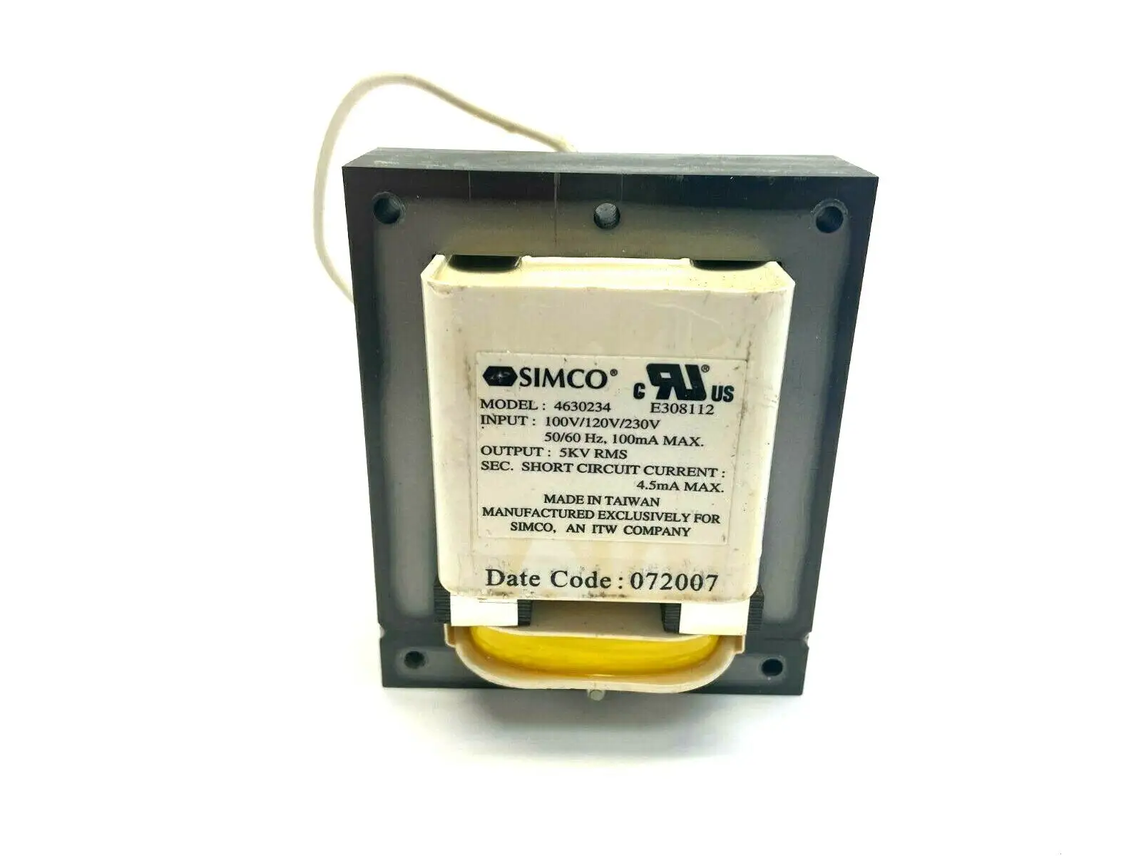 4630234 | Simco  Top Gun Power Unit Transformer 5KV - Used