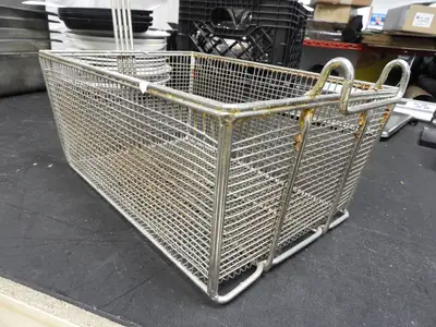 Used Winco Used Winco 13.5"x9.5"x6" Commercial Deep Fryer Basket Food, Restaurant, & Bakery Parts & Accessories Illinois US | Falcon Restaurant Supply #1376618