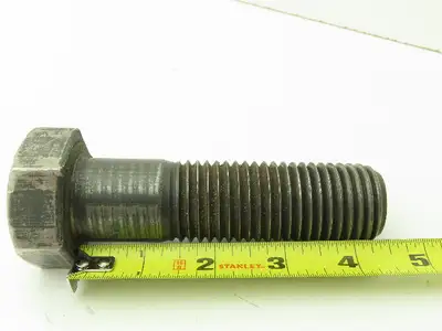 1-1/4-7 x 4-1/2" Grade 8 Hex Head Cap Screw Bolt Coarse Black Oxide  Lot of 9