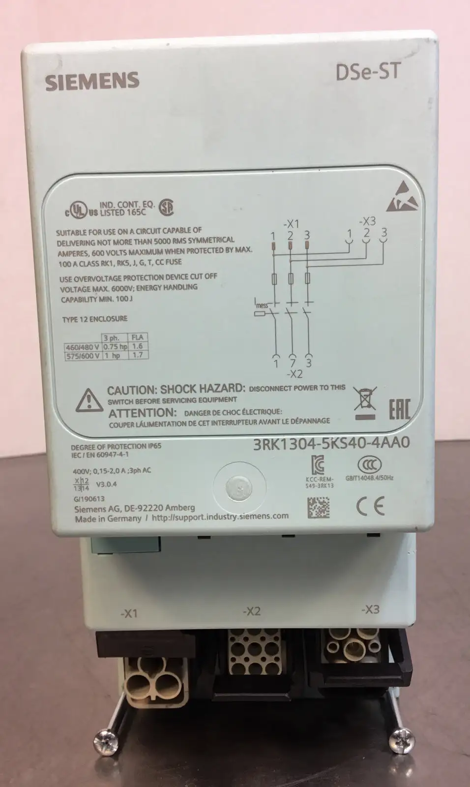 Used Siemens Siemens 3RK1304-5KS40-4AA0 Starters South Carolina US | Palmetto Automation #1159597