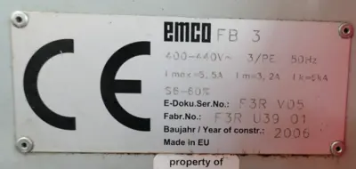 2006 EMCO EMCOMAT FB-3 Milling | Bowland Trading Ltd (9)
