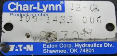 NEW EATON CHAR-LYNN 109-1433-006 HYDRAULIC MOTOR 1091433006