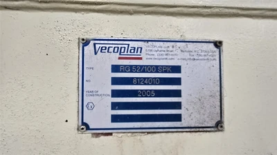 52" x 58" Vecoplan Single Shaft Shredder, Model RG52/100 SPK