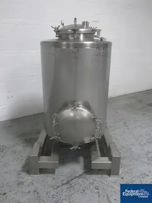 USED HyClone 500 Liter ConeCraft Hyclone Tank, 304 S/S