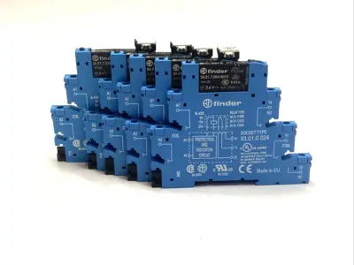 Used Finder Relay Socket Base w/ Finder Relay LOT OF 5 Relays & Switches Michigan US | Maverick Industrial Sales #1390846